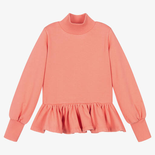 The Middle Daughter-Sweat-shirt corail en coton fille | Childrensalon Outlet