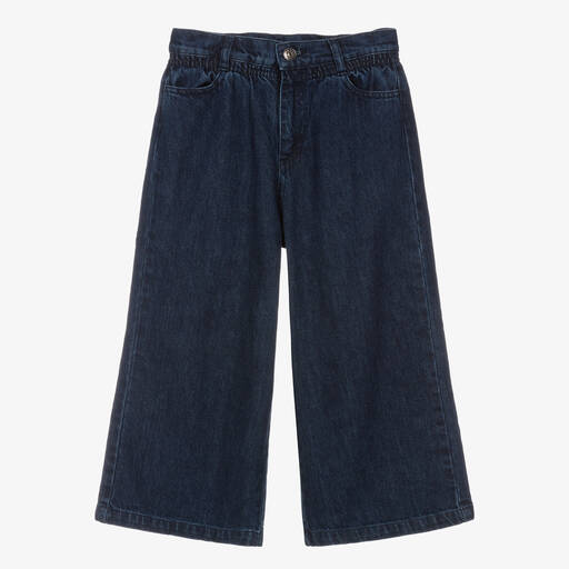 The New Society-Girls Blue Denim Wide Leg Jeans | Childrensalon Outlet