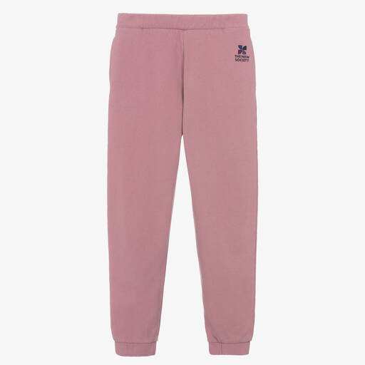 The New Society-Girls Purple Cotton Joggers | Childrensalon Outlet