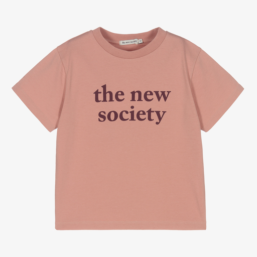 The New Society-Teen Girls Pink Cotton T-Shirt | Childrensalon Outlet