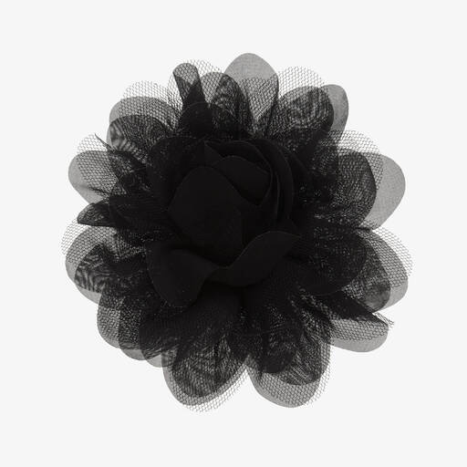 The Tiny Universe-Black Flower Hair Clip (15cm) | Childrensalon Outlet