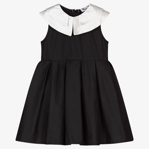 The Tiny Universe-Girls Black Poplin Dress | Childrensalon Outlet
