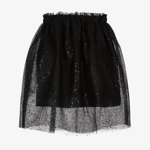 The Tiny Universe-Черная блестящая юбка из тюля для девочек | Childrensalon Outlet
