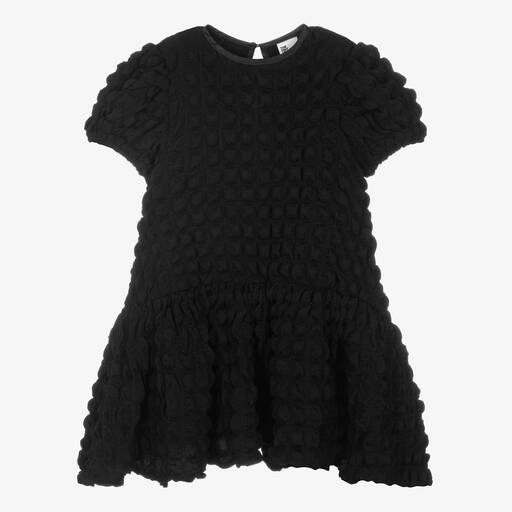 The Tiny Universe-Girls Black Textured Dress | Childrensalon Outlet