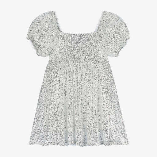 The Tiny Universe-Girls Glittering Tulle Bow Dress | Childrensalon Outlet