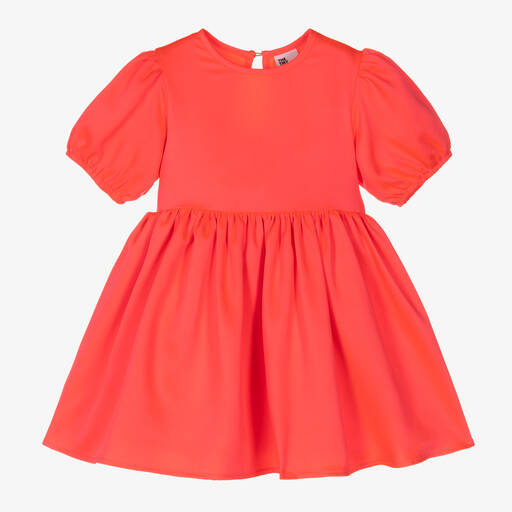 The Tiny Universe-Girls Neon Pink Satin Sash Dress | Childrensalon Outlet