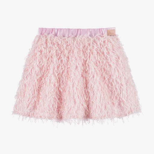 The Tiny Universe-Girls Pale Pink Faux Feather Skirt | Childrensalon Outlet