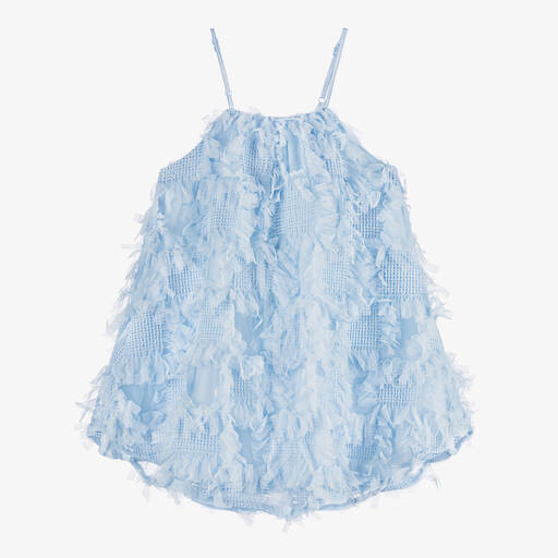 The Tiny Universe-Girls Pastel Blue Tulle Dress | Childrensalon Outlet