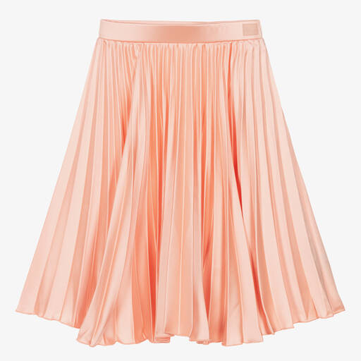 The Tiny Universe-Girls Pink Pleated Satin Skirt | Childrensalon Outlet