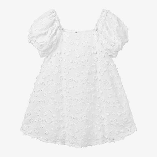 The Tiny Universe-Girls White Embroidered Floral Dress | Childrensalon Outlet