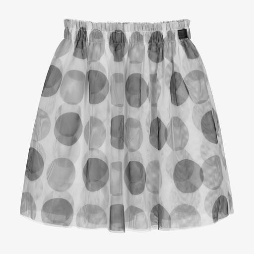 The Tiny Universe-Girls White Polka Dot Tulle Skirt | Childrensalon Outlet