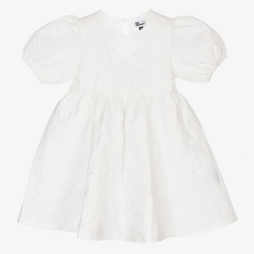 The Tiny Universe-Girls White Quilted Dress | Childrensalon Outlet