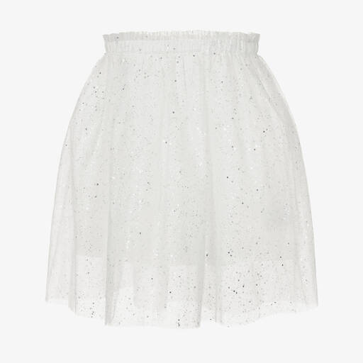 The Tiny Universe-Girls White Sparkly Tulle Skirt | Childrensalon Outlet