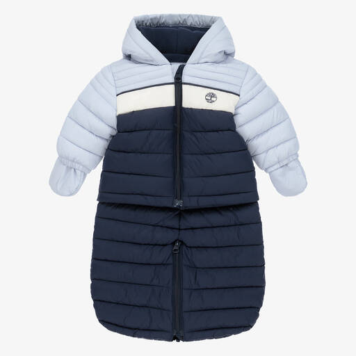 Timberland-Baby Boys Blue 2-in-1 Snowsuit | Childrensalon Outlet