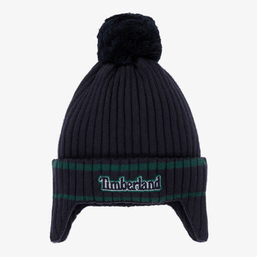 Timberland-Baby Boys Blue Knitted Hat | Childrensalon Outlet