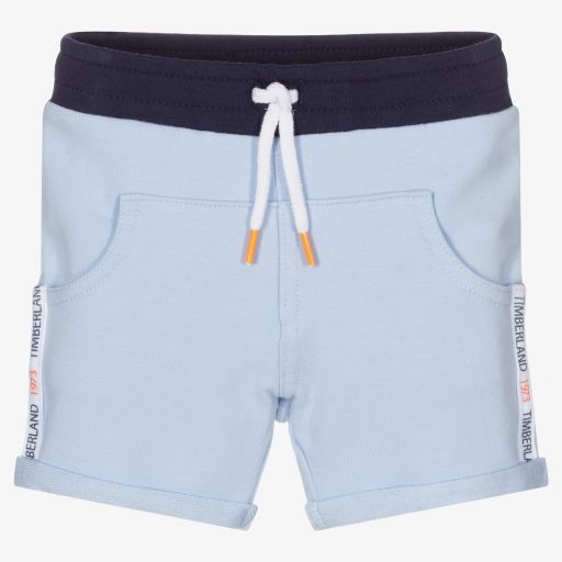 Timberland-Baby Boys Blue Logo Shorts | Childrensalon Outlet