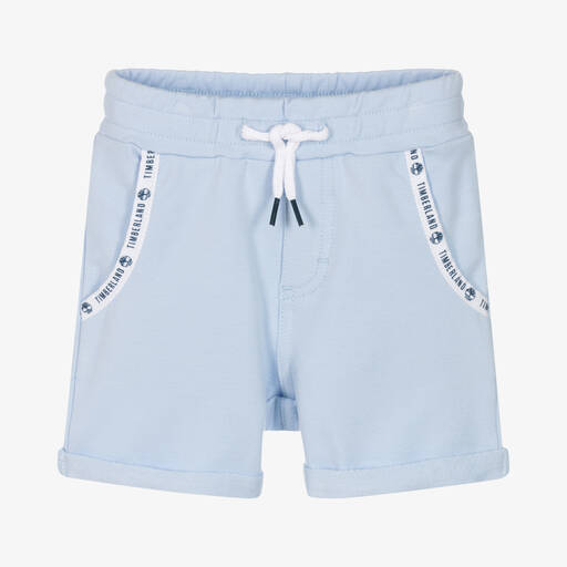 Timberland-شورت قطن عضوي جيرسي لون أزرق للمواليد | Childrensalon Outlet