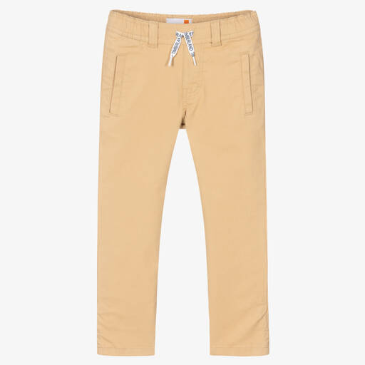 Timberland-Boys Beige Twill Trousers | Childrensalon Outlet