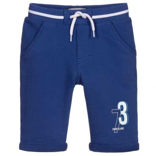 Timberland-Boys Blue Cotton Jersey Shorts | Childrensalon Outlet