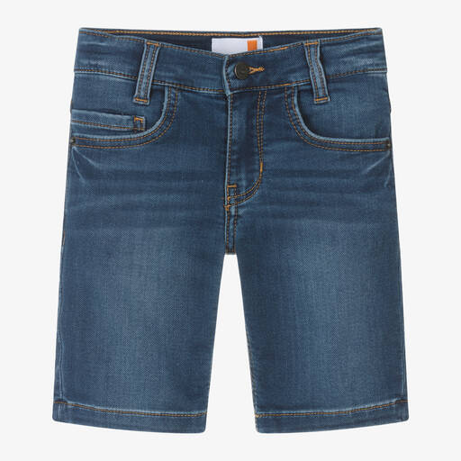 Timberland-Boys Blue Cotton Jersey Shorts | Childrensalon Outlet