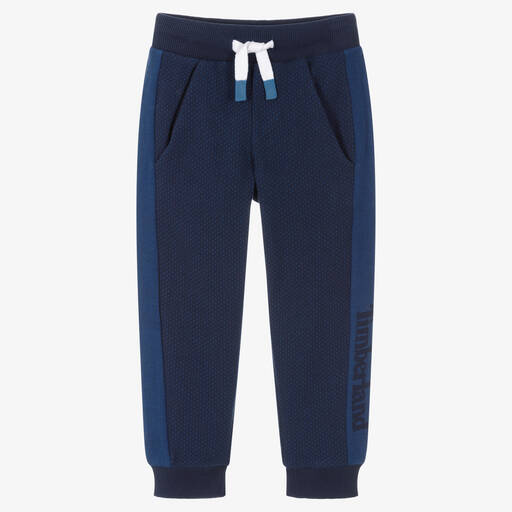 Timberland-Boys Blue Cotton Logo Joggers | Childrensalon Outlet