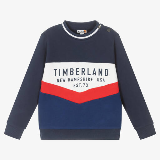 Timberland-Blaues Baumwoll-Sweatshirt (J) | Childrensalon Outlet