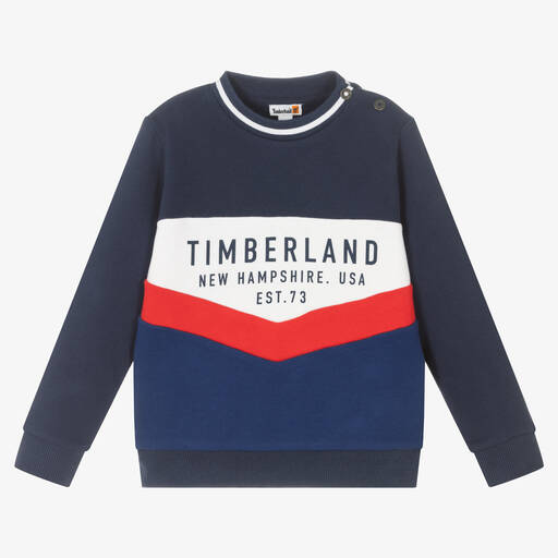 Timberland-Синий хлопковый свитшот для мальчиков | Childrensalon Outlet