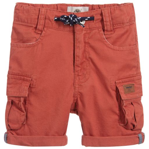 Timberland-Boys Brown Cotton Shorts | Childrensalon Outlet