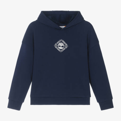 Timberland-Boys Classic Indigo Cotton Hoodie | Childrensalon Outlet