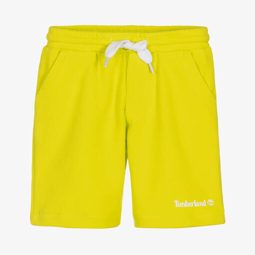 Timberland-Boys Green Cotton Logo Shorts | Childrensalon Outlet