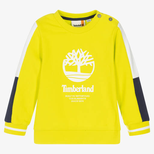 Timberland-Зеленый хлопковый свитшот | Childrensalon Outlet