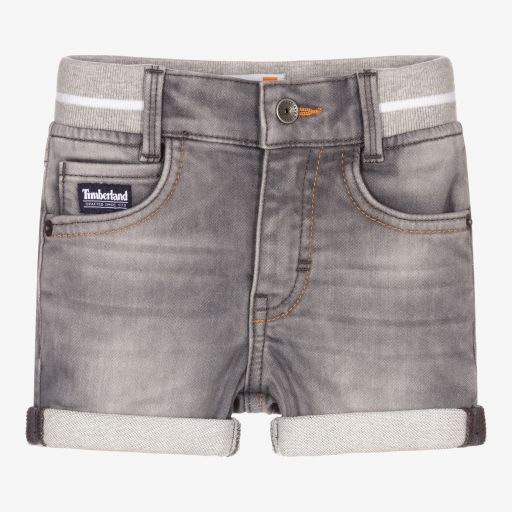 Timberland-Short gris jersey denim Garçon | Childrensalon Outlet