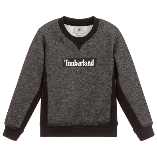 Timberland-Boys Grey Fleece Sweatshirt | Childrensalon Outlet