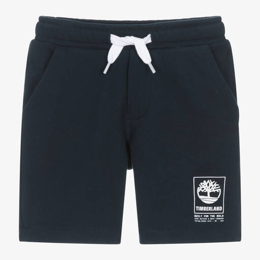 Timberland-Boys Navy Blue Cotton Shorts | Childrensalon Outlet