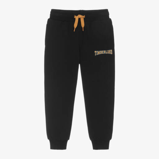 Timberland-Boys Organic Cotton Black Joggers | Childrensalon Outlet