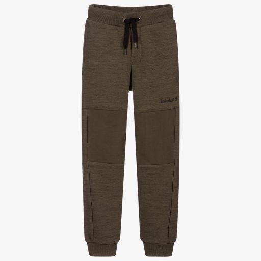 Timberland-Khaki Green Marl Logo Joggers | Childrensalon Outlet