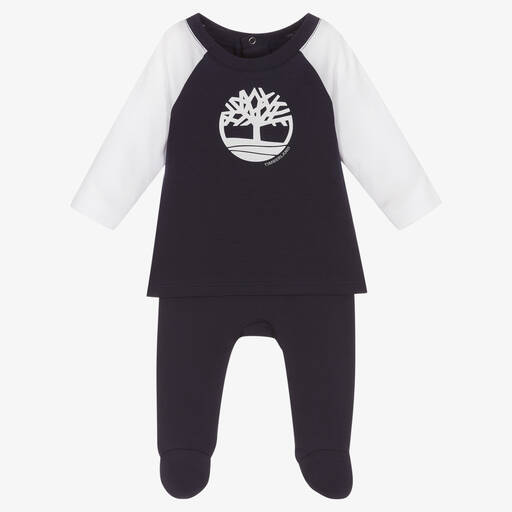 Timberland-Navy Blue 2 Piece Babygrow | Childrensalon Outlet