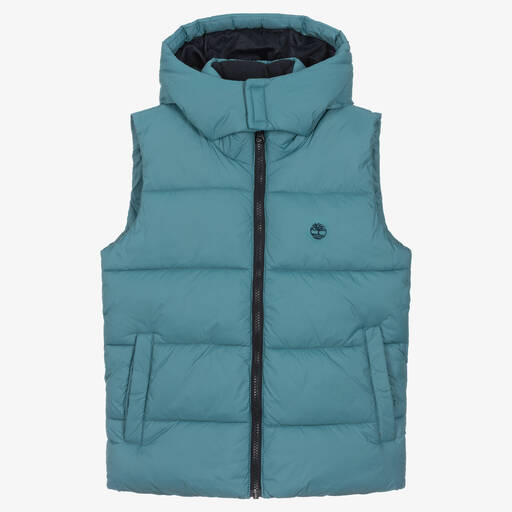 Timberland-جيليه بافر واقي من المطر لون أزرق أكوا | Childrensalon Outlet