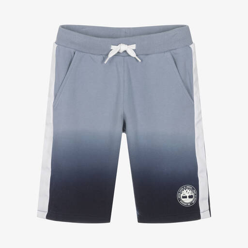 Timberland-Teen Boys Blue Cotton Logo Shorts | Childrensalon Outlet