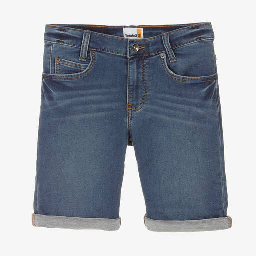 Timberland-Teen Boys Blue Slim Fit Jersey Shorts | Childrensalon Outlet
