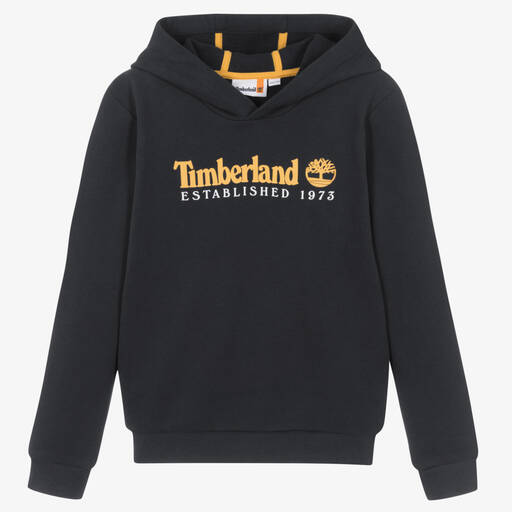 Timberland-Teen Boys Navy Blue Cotton Hoodie | Childrensalon Outlet