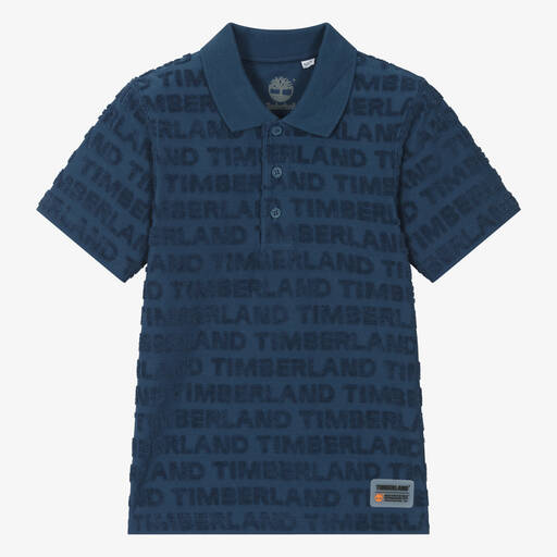 Timberland-توب بولو قطن جيرسي لون كحلي للمراهقين | Childrensalon Outlet