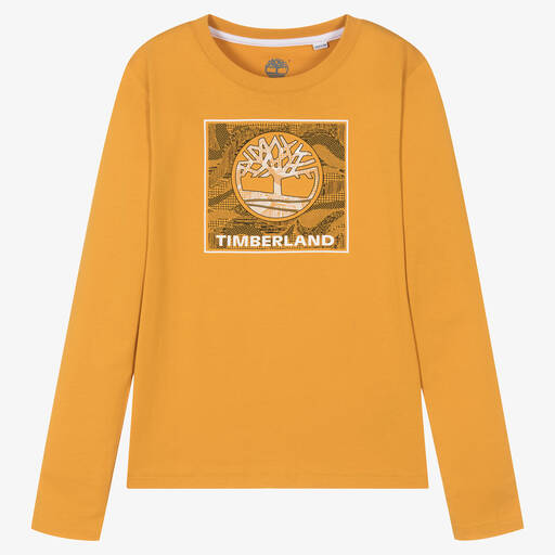 Timberland-Teen Boys Yellow Organic Cotton Top | Childrensalon Outlet
