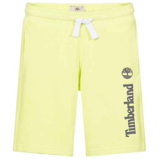 Timberland-Yellow Jersey Logo Shorts | Childrensalon Outlet