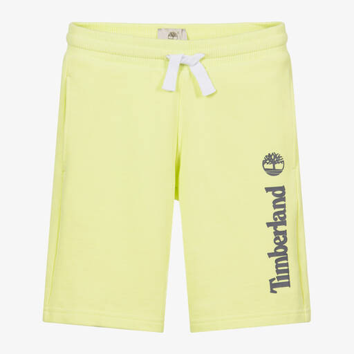 Timberland-Yellow Jersey Logo Shorts | Childrensalon Outlet