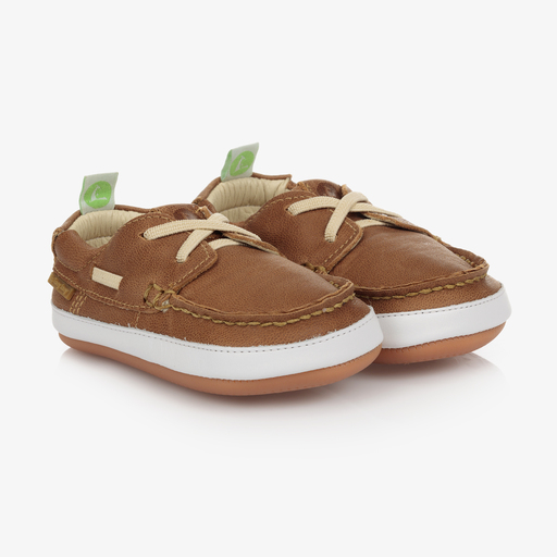 Tip Toey Joey-Baby Boys Brown Boat Shoes | Childrensalon Outlet