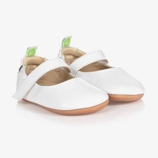 Tip Toey Joey-Weiße Lackballerinas für kleine Mädchen | Childrensalon Outlet