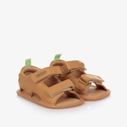 Tip Toey Joey-Beige Leather Baby Sandals | Childrensalon Outlet