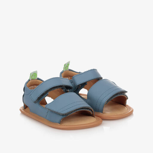 Tip Toey Joey-Blue Leather Baby Sandals | Childrensalon Outlet