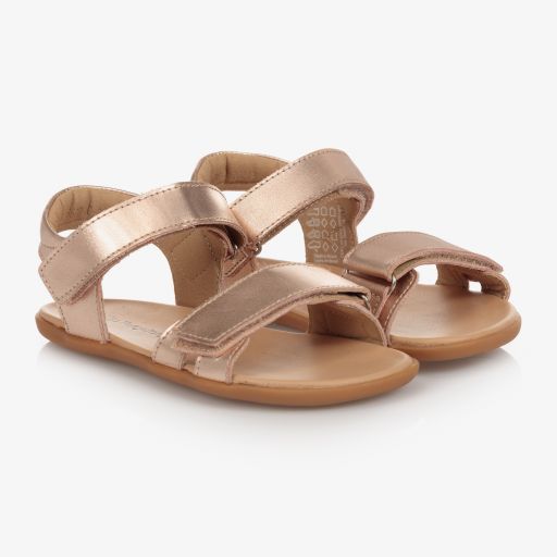 Tip Toey Joey-Sandales or rose en cuir | Childrensalon Outlet